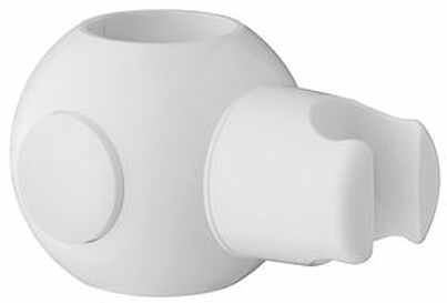 BASK1 - Brauseaufsteckschieber/Duschkopfhalter für die nachträgliche Montage in weiß für 25, 32,33 und 35 mm Rohr